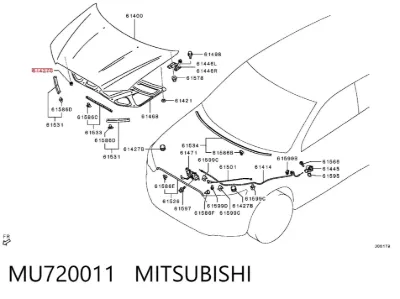 Tope de la tapa del maletero MITSUBISHI MU720011