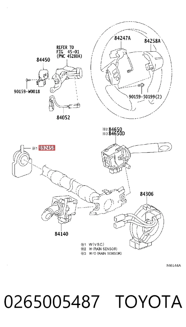 Sensor angulo de giro Toyota Corolla VERSO