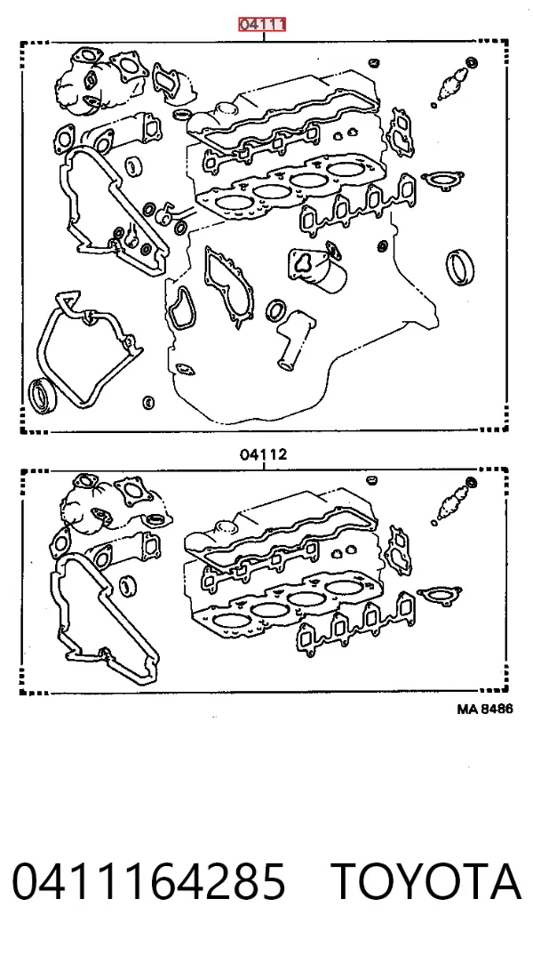 Juego de juntas para motor Toyota Camry II