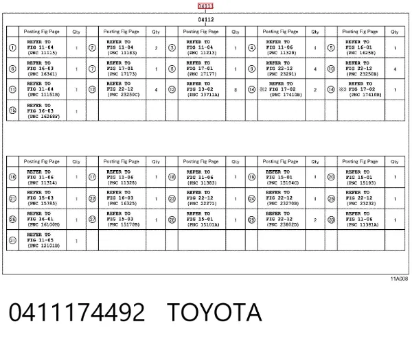 Juego de juntas para motor Toyota RAV4 I