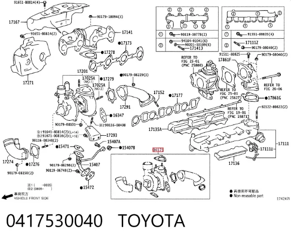 Junta De Turbina 0417530040 Toyota