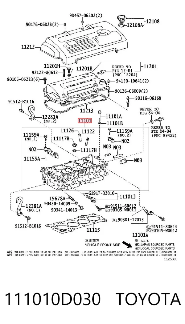 Culata 111010D030 Toyota