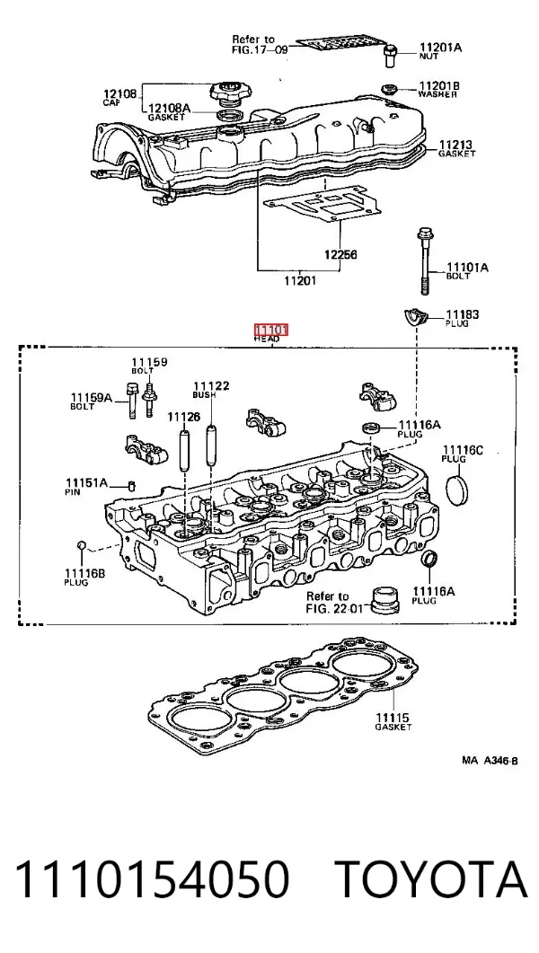 Culata 1110154050 Toyota