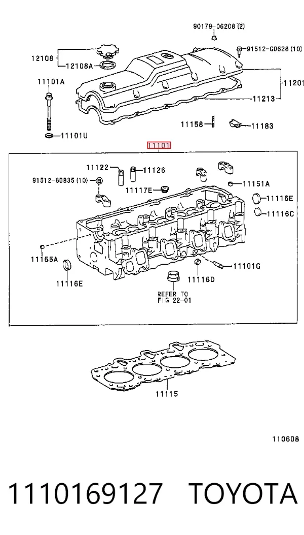 Culata 1110169127 Toyota