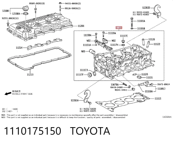 Culata 1110175150 Toyota