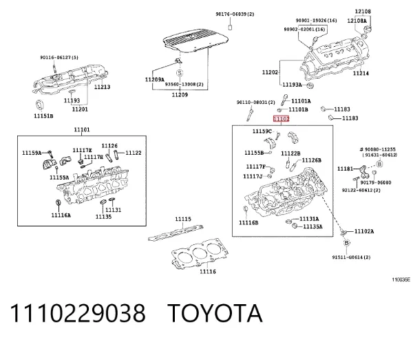 Culata 1110229038 Toyota