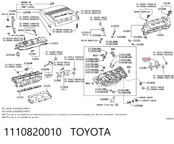  1110820010 Toyota