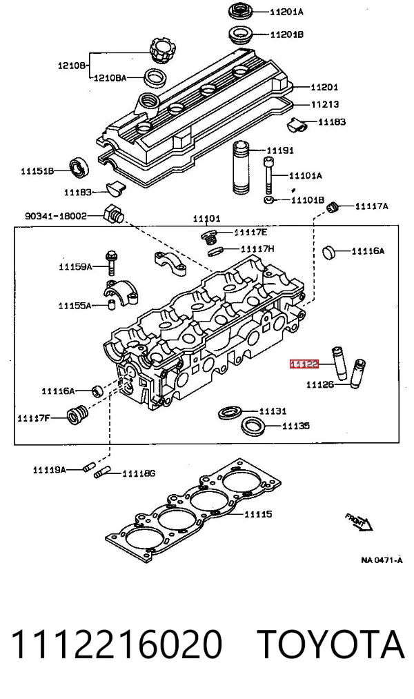 Guía de válvula Toyota Celica T16