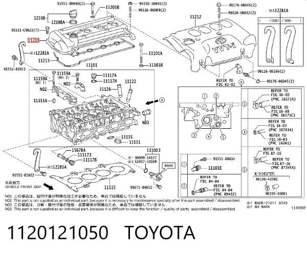 Tapa de balancines 1120121050 Toyota