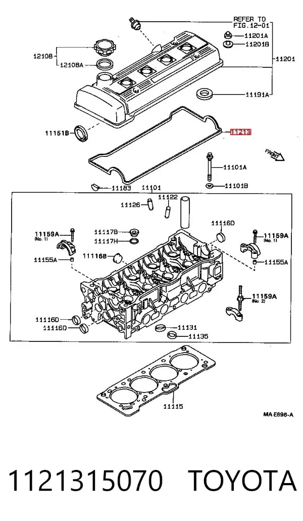 Junta tapa de balancines 1121315070 Toyota