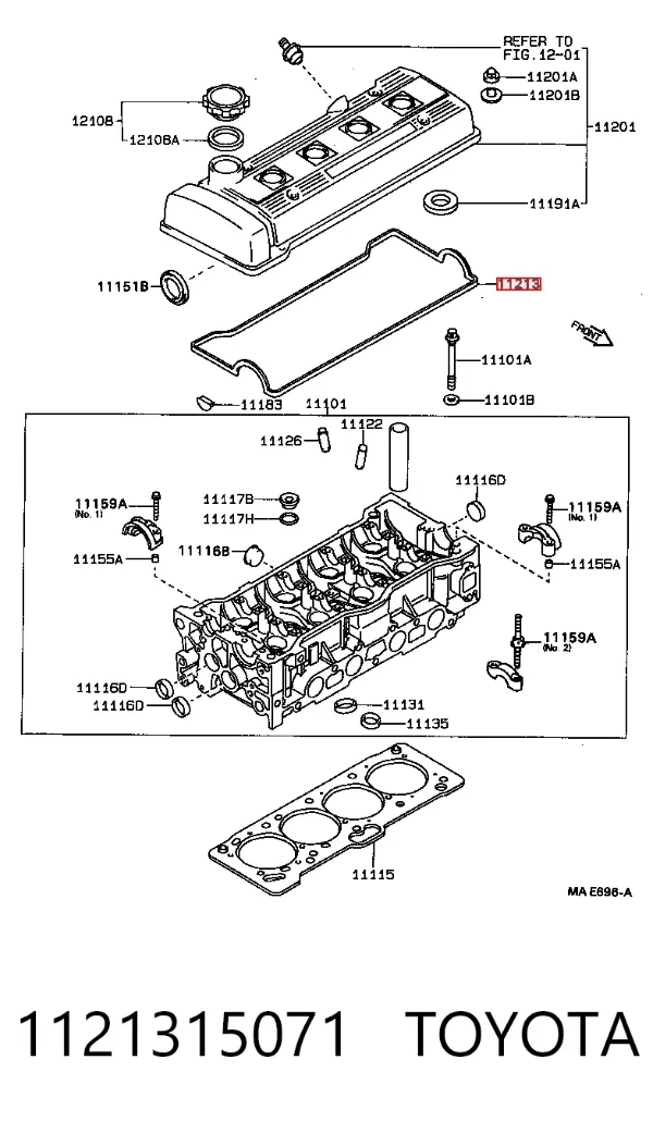 Junta tapa de balancines 1121315071 Toyota