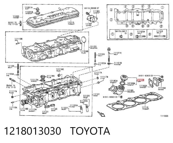 Tapa de aceite de motor 1218013030 Toyota