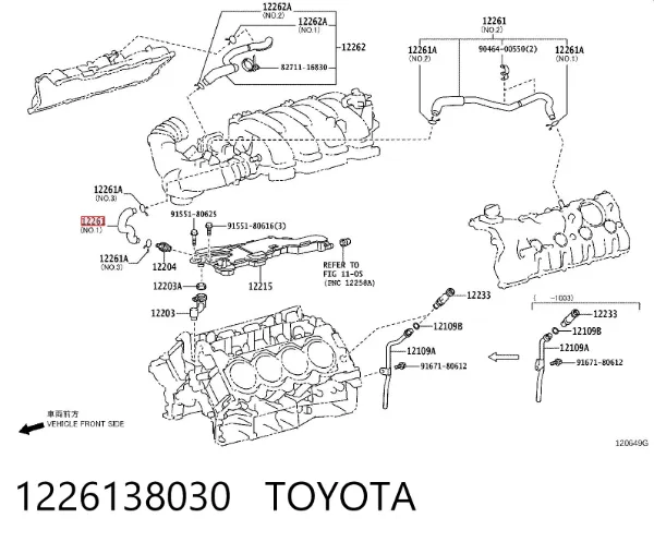 Tubo de ventilación del cárter Lexus LS 600H/600HL