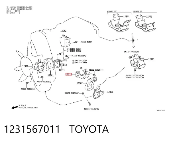  1231567011 Toyota