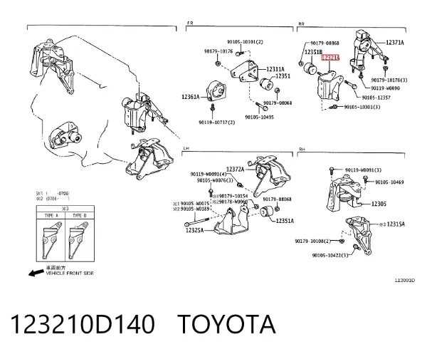  123210D140 Toyota