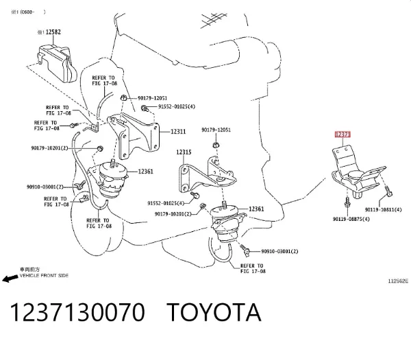 Taco de caja de cambios 1237130070 Toyota