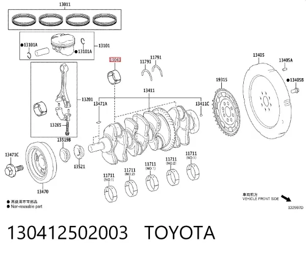  130412502003 Toyota