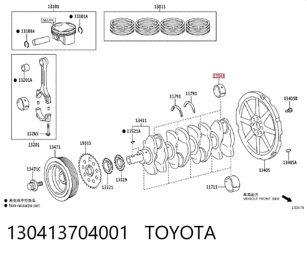  130413704001 Toyota