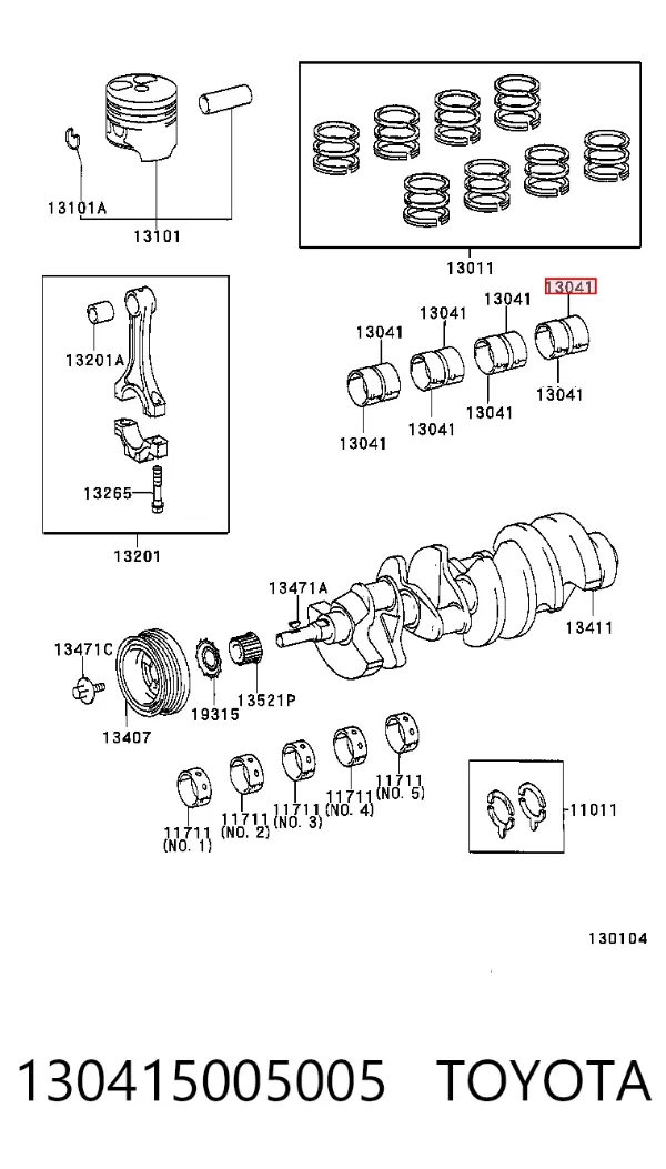  130415005005 Toyota