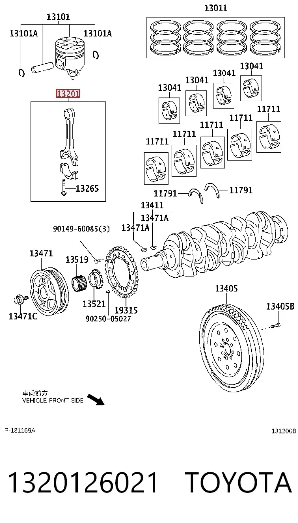 Biela 1320126021 Toyota