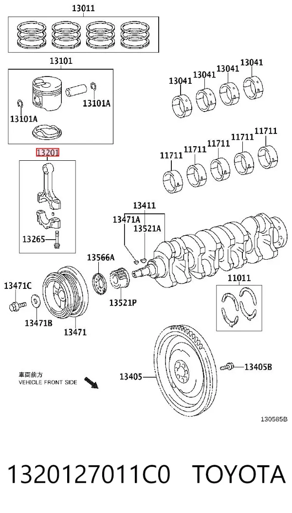 Biela 1320127011C0 Toyota