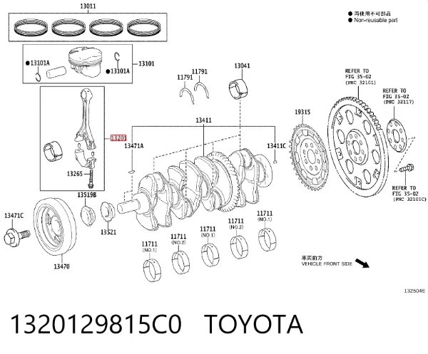 Biela 1320129815C0 Toyota