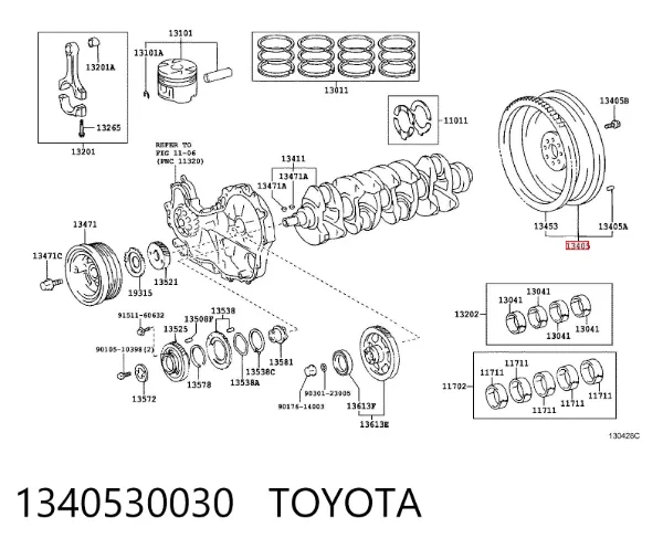 Volante motor 1340530030 Toyota