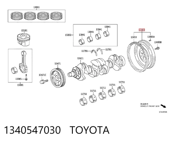 Volante motor 1340547030 Toyota