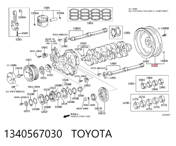 Volante motor 1340567030 Toyota