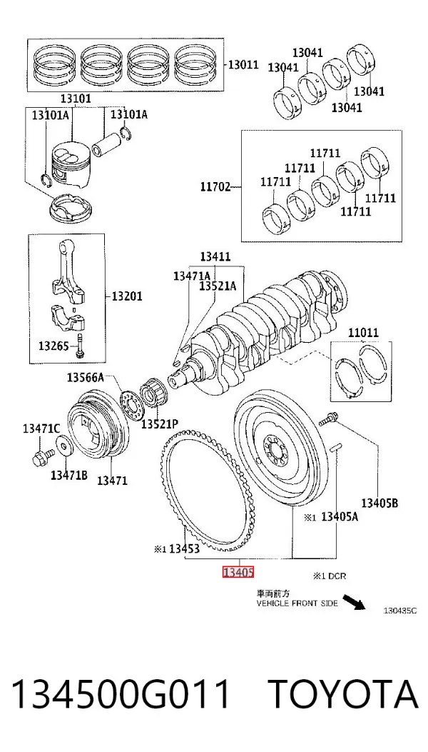 Volante motor 134500G011 Toyota