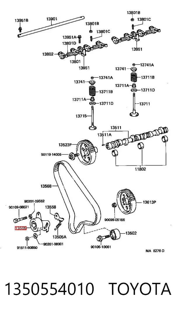 Tensor correa distribución 1350554010 Toyota