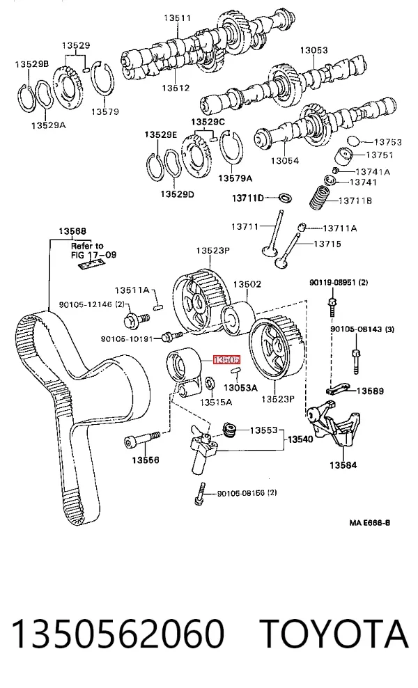 Tensor correa distribución 1350562060 Toyota