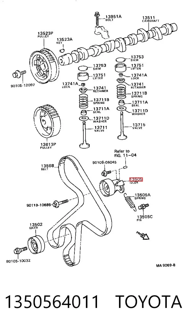 Tensor correa distribución 1350564011 Toyota