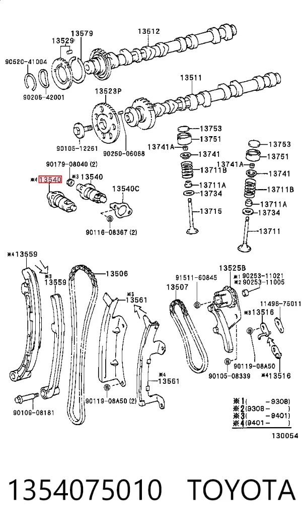 Tensor, correa de distribucion Toyota Hiace III