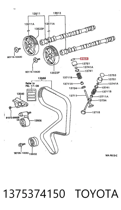 Arandela de ajuste TOYOTA 1375374150