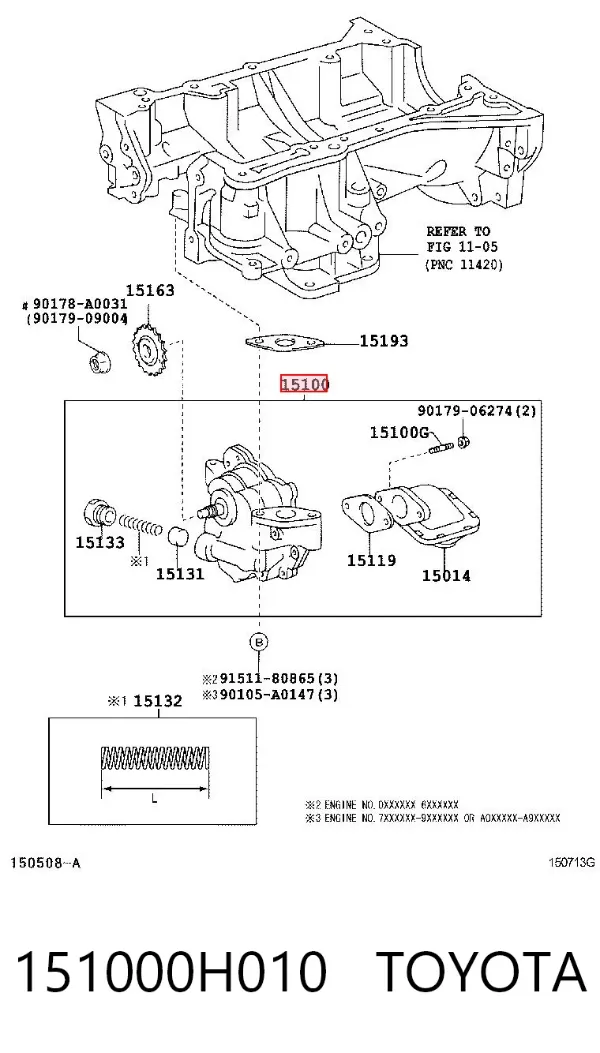 Bomba De Aceite 151000H010 Toyota