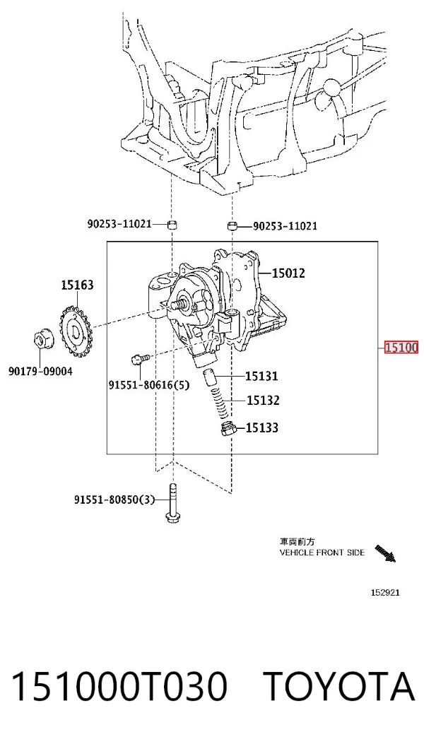 Bomba De Aceite 151000T030 Toyota