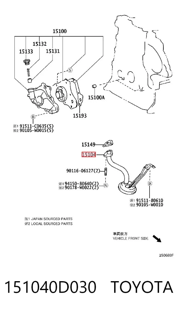  151040D030 Toyota