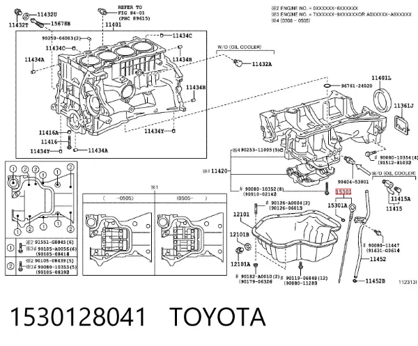 Varilla de aceite 1530128041 Toyota