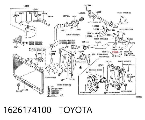 Manguera radiador Toyota Avensis I