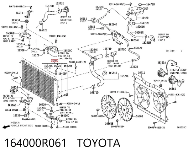 Radiador 164000R061 Toyota