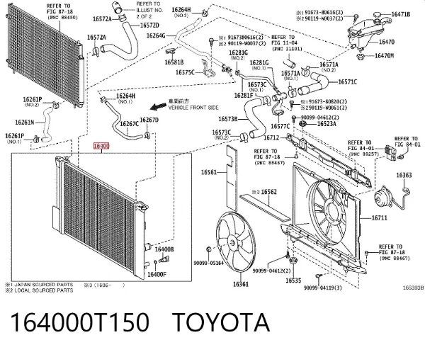 Radiador 164000T150 Toyota
