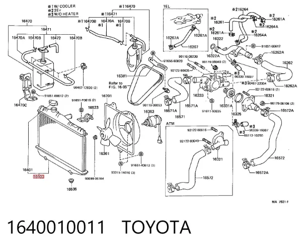 Radiador Toyota Corolla E8
