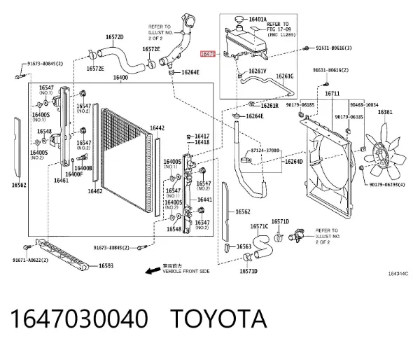 Vaso de expansión 1647030040 Toyota
