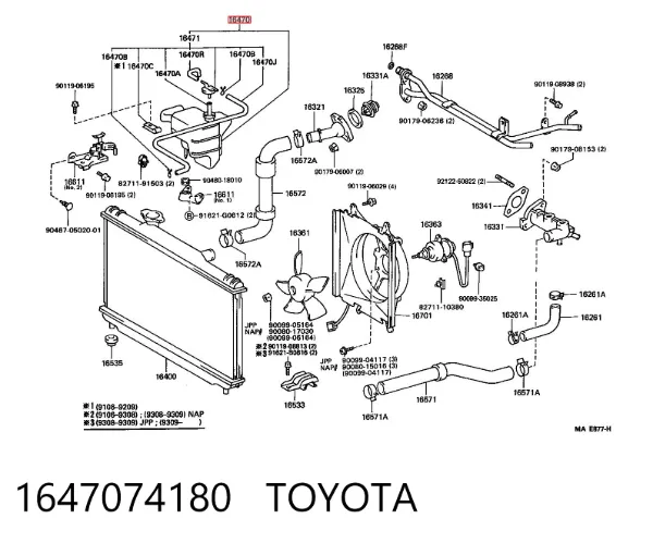 Vaso de expansión Toyota Camry III