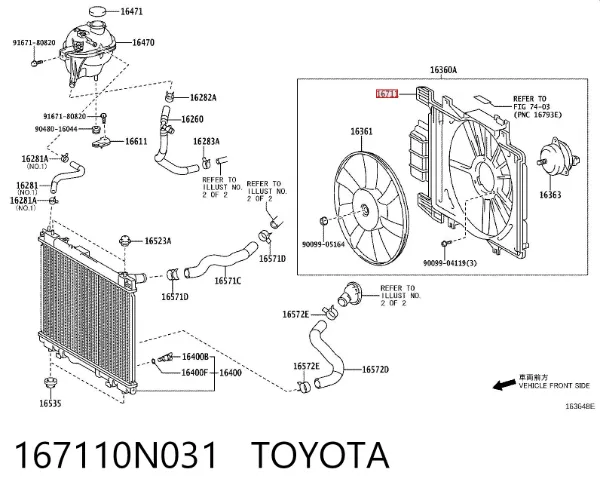  167110N031 Toyota