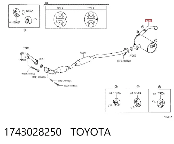 Silenciador trasero Toyota Avensis Verso