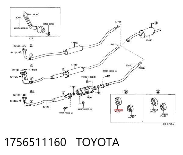 Soporte escape 1756511160 Toyota