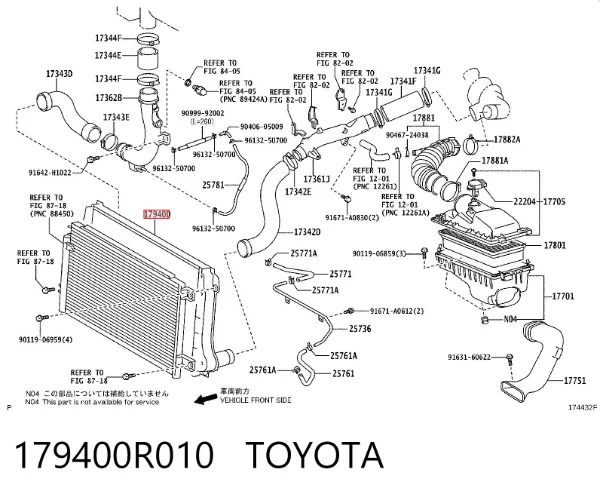 Intercooler 179400R010 Toyota