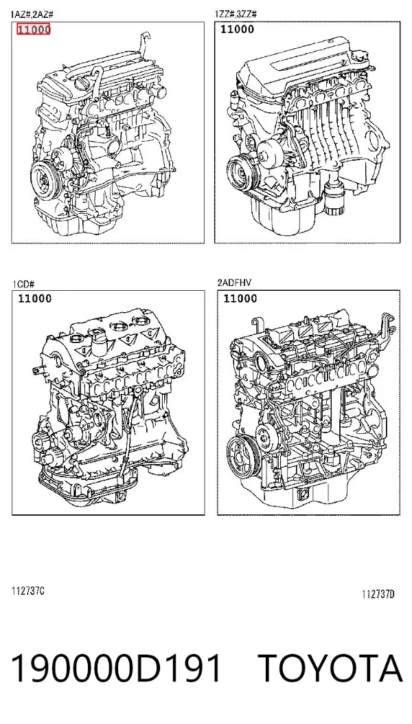 Motor completo 190000D191 Toyota